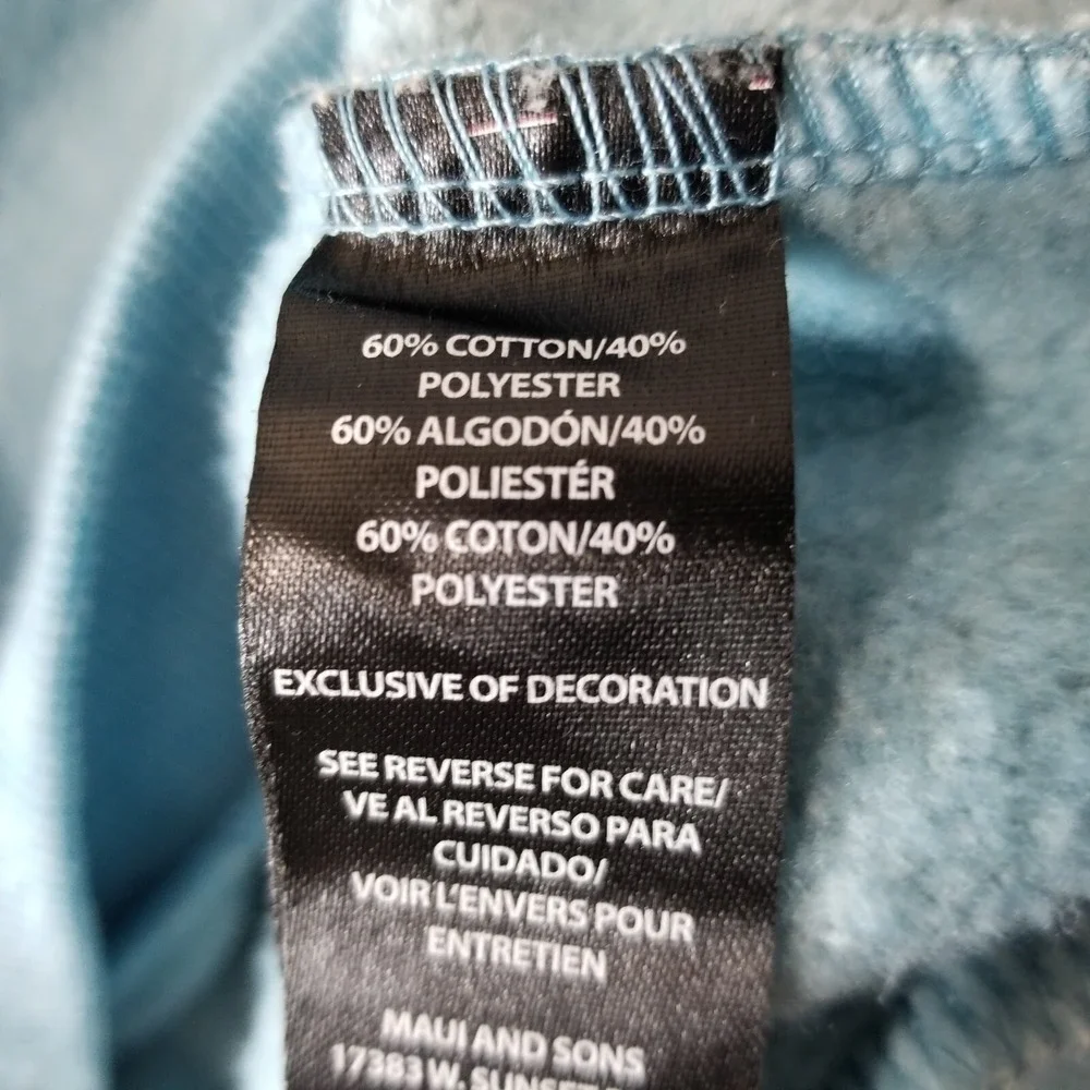 Maui and Sons hoodie sweatshirt sweater men's medium blue pullover